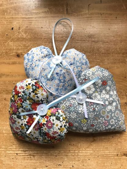 Flax & Mallow lavender hearts - Liberty Print