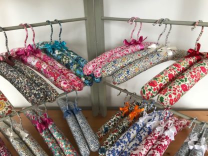 Handmade padded hangers in Liberty Print fabric