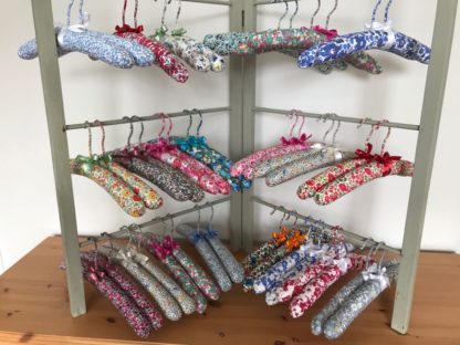 Handmade padded hangers in Liberty Print fabric