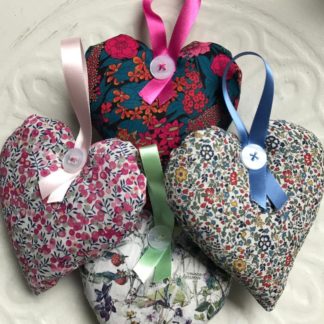 Flax & Mallow lavender hearts - Liberty Print